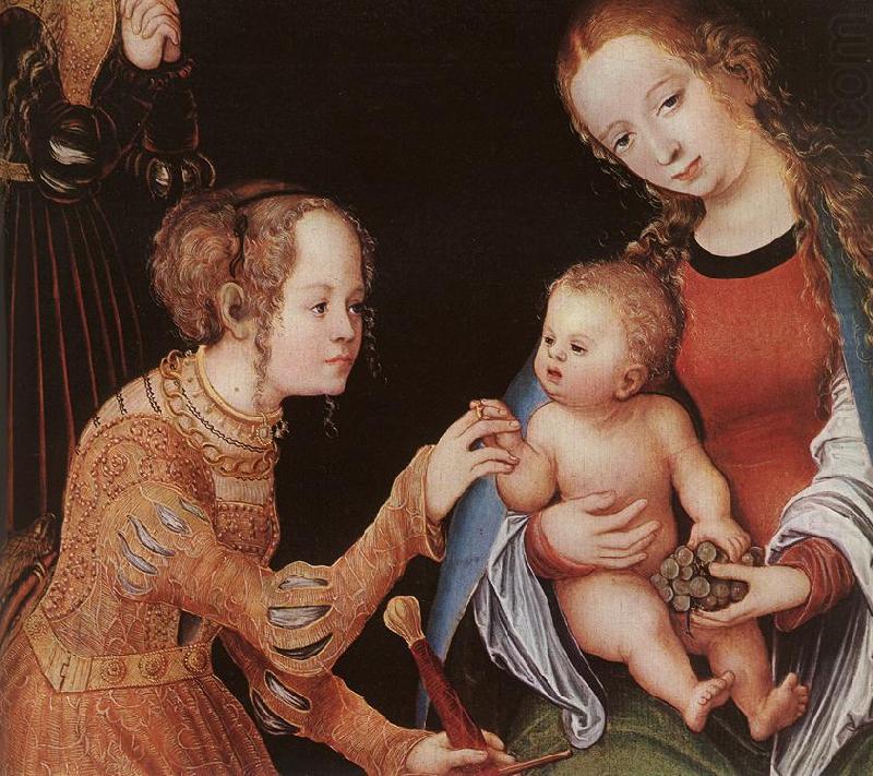 The Mystic Marriage of St Catherine (detail) fhg, CRANACH, Lucas the Elder